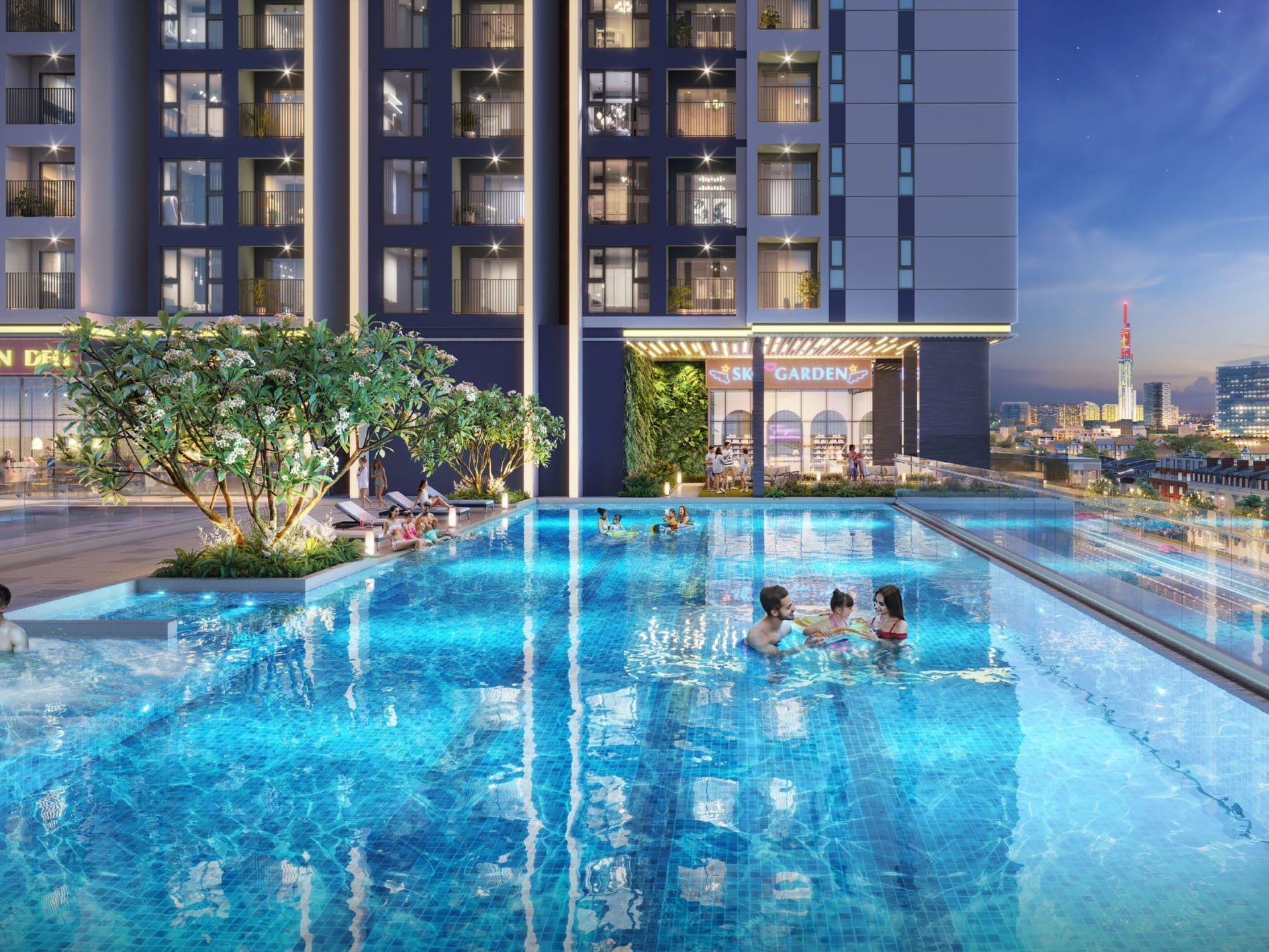 Hồ bơi tràn viền Sky Swimming Pool The Park Avenue